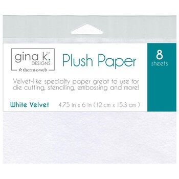 GINA K DESIGNS GINA K. DESIGNS WHITE VELVET PLUSH PAPERS 8/PK