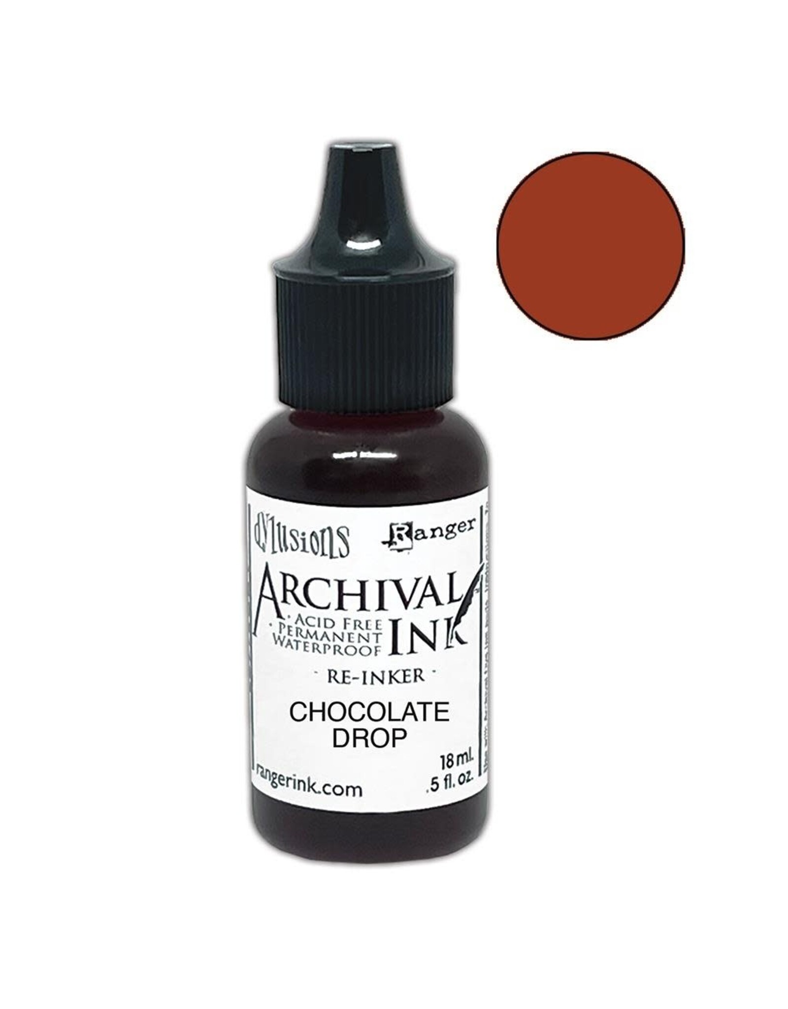 RANGER DYLUSIONS ARCHIVAL CHOCOLATE DROP REINKER