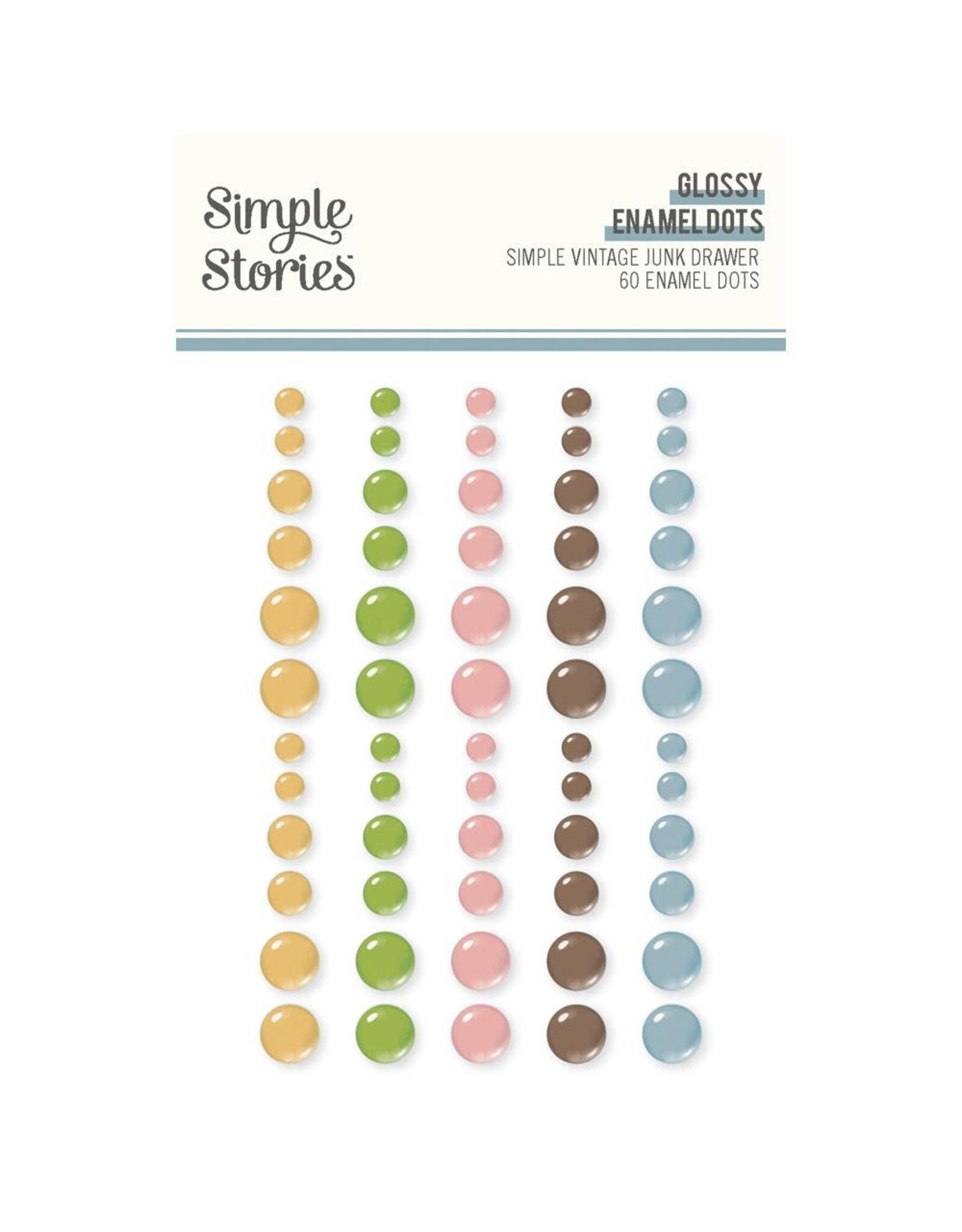 SIMPLE STORIES SIMPLE STORIES SIMPLE VINTAGE JUNK DRAWER GLOSSY ENAMEL DOTS