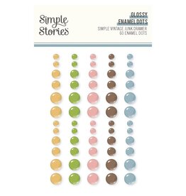 SIMPLE STORIES SIMPLE STORIES SIMPLE VINTAGE JUNK DRAWER GLOSSY ENAMEL DOTS