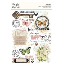 SIMPLE STORIES SIMPLE STORIES SIMPLE VINTAGE JUNK DRAWER 6x8 RUB-ONS 2/PK