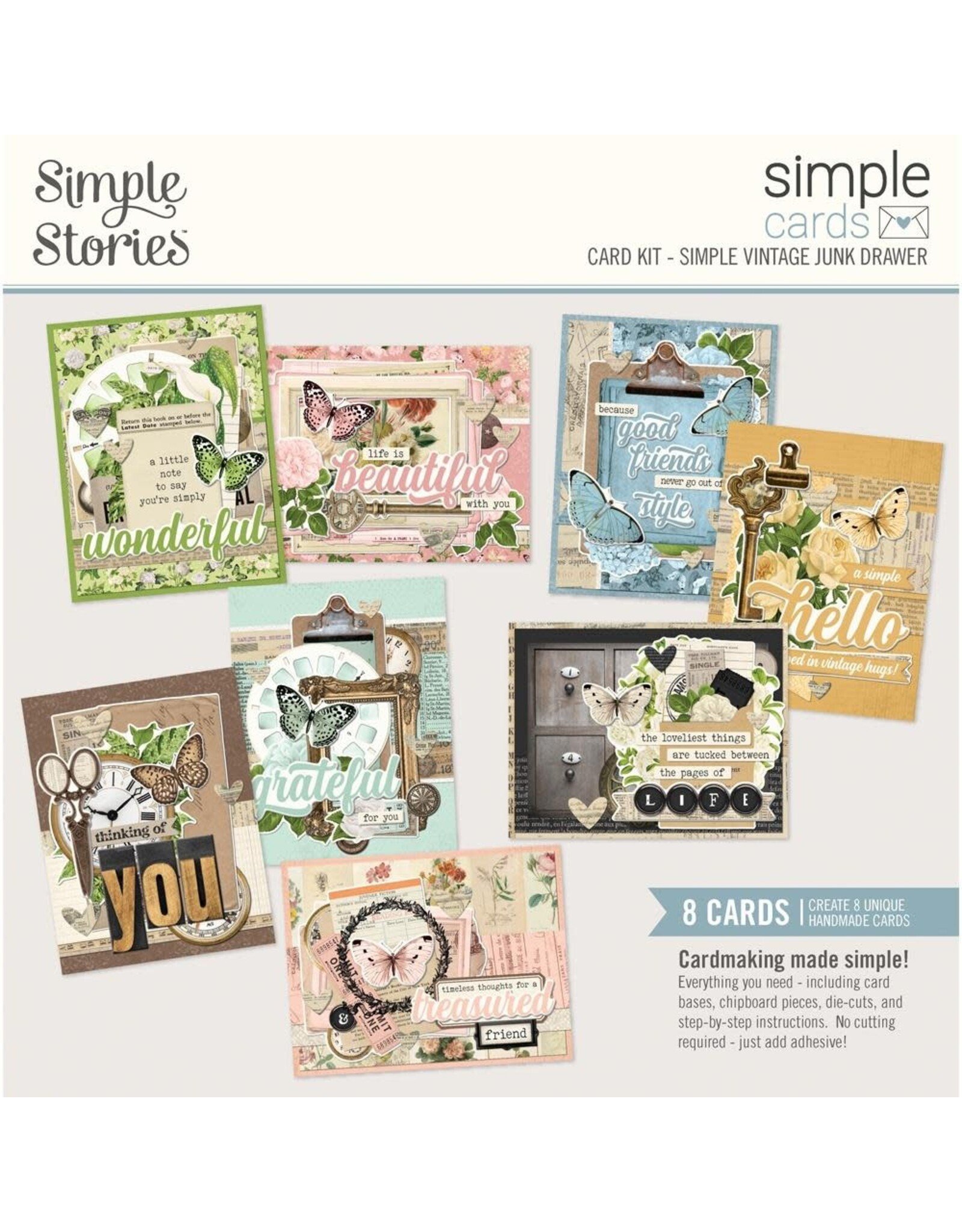 SIMPLE STORIES SIMPLE STORIES SIMPLE CARDS SIMPLE VINTAGE JUNK DRAWER CARD KIT