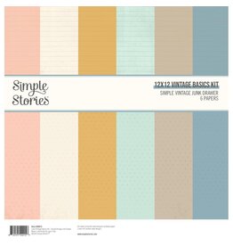 SIMPLE STORIES SIMPLE STORIES SIMPLE VINTAGE JUNK DRAWER 12x12 BASICS KIT