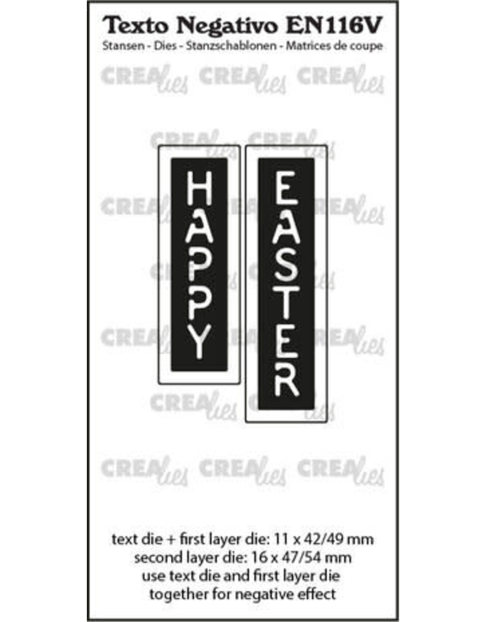 CREALIES CRAFTLINES CREALIES NEGATIVE TEXT HAPPY EASTER DIE