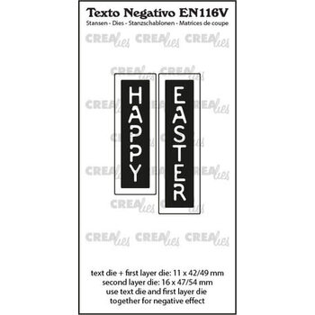 CREALIES CRAFTLINES CREALIES NEGATIVE TEXT HAPPY EASTER DIE