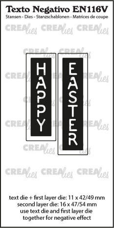 CREALIES CRAFTLINES CREALIES NEGATIVE TEXT HAPPY EASTER DIE