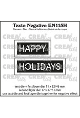 CREALIES CRAFTLINES CREALIES NEGATIVE TEXT HAPPY HOLIDAYS DIE
