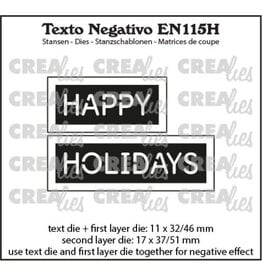 CREALIES CRAFTLINES CREALIES NEGATIVE TEXT HAPPY HOLIDAYS DIE