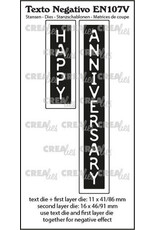CREALIES CRAFTLINES CREALIES NEGATIVE TEXT HAPPY ANNIVERSARY DIE