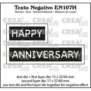 CREALIES CRAFTLINES CREALIES NEGATIVE TEXT HAPPY ANNIVERSARY 2 DIE