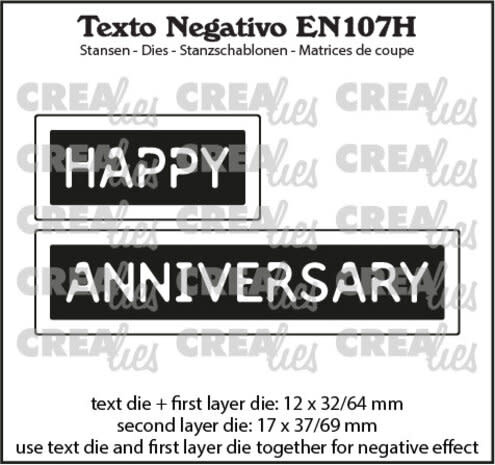 CREALIES CRAFTLINES CREALIES NEGATIVE TEXT HAPPY ANNIVERSARY 2 DIE
