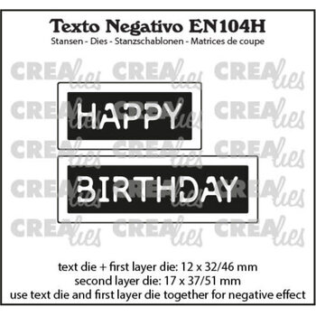 CREALIES CRAFTLINES CREALIES NEGATIVE TEXT HAPPY BIRTHDAY 2 DIE