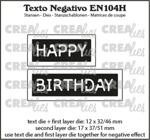 CREALIES CRAFTLINES CREALIES NEGATIVE TEXT HAPPY BIRTHDAY 2 DIE