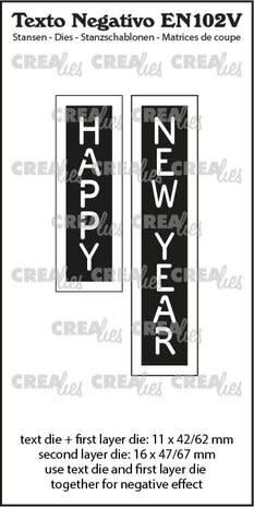 CREALIES CRAFTLINES CREALIES NEGATIVE TEXT HAPPY NEW YEAR DIE