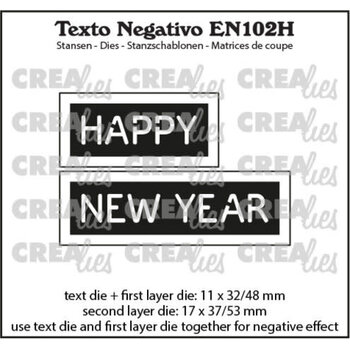 CREALIES CRAFTLINES CREALIES NEGATIVE TEXT HAPPY NEW YEAR 2 DIE