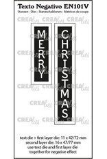 CRAFTLINES CRAFTLINES CREALIES NEGATIVE TEXT MERRY CHRISTMAS DIE