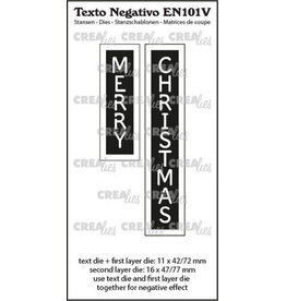 CRAFTLINES CRAFTLINES CREALIES NEGATIVE TEXT MERRY CHRISTMAS DIE