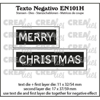 CREALIES CRAFTLINES CREALIES NEGATIVE TEXT MERRY CHRISTMAS 2 DIE