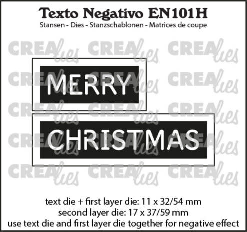 CREALIES CRAFTLINES CREALIES NEGATIVE TEXT MERRY CHRISTMAS 2 DIE