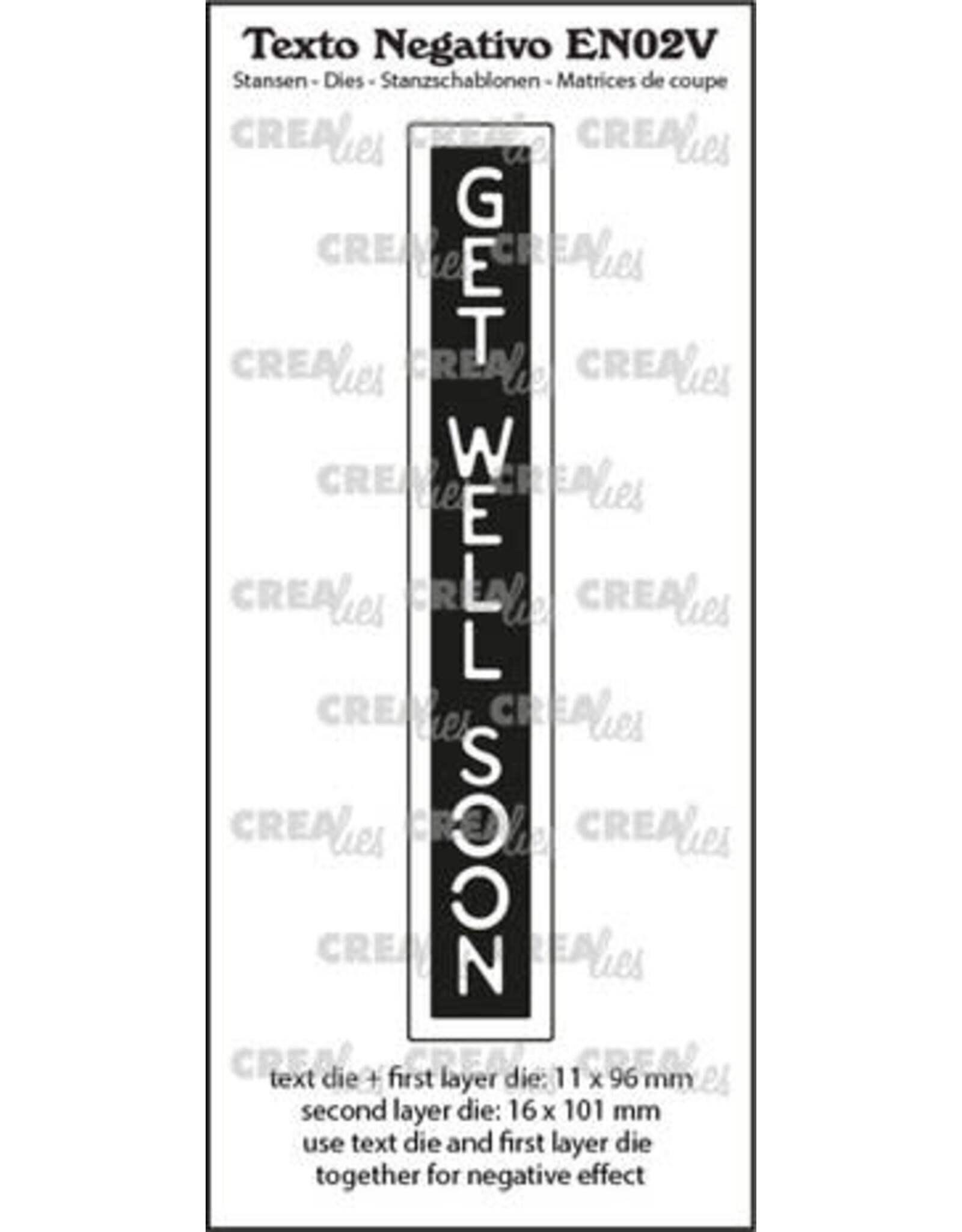 CRAFTLINES CRAFTLINES CREALIES NEGATIVE TEXT GET WELL SOON DIE