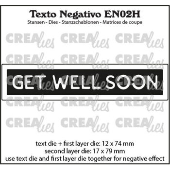 CREALIES CRAFTLINES CREALIES NEGATIVE TEXT GET WELL SOON 2 DIE