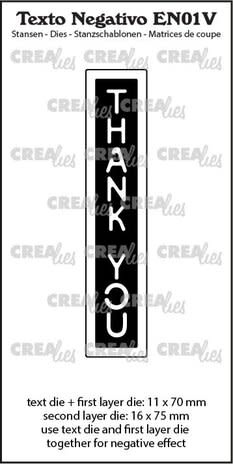 CREALIES CRAFTLINES CREALIES NEGATIVE TEXT THANK YOU DIE
