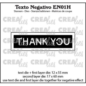 CREALIES CRAFTLINES CREALIES NEGATIVE TEXT THANK YOU 2 DIE