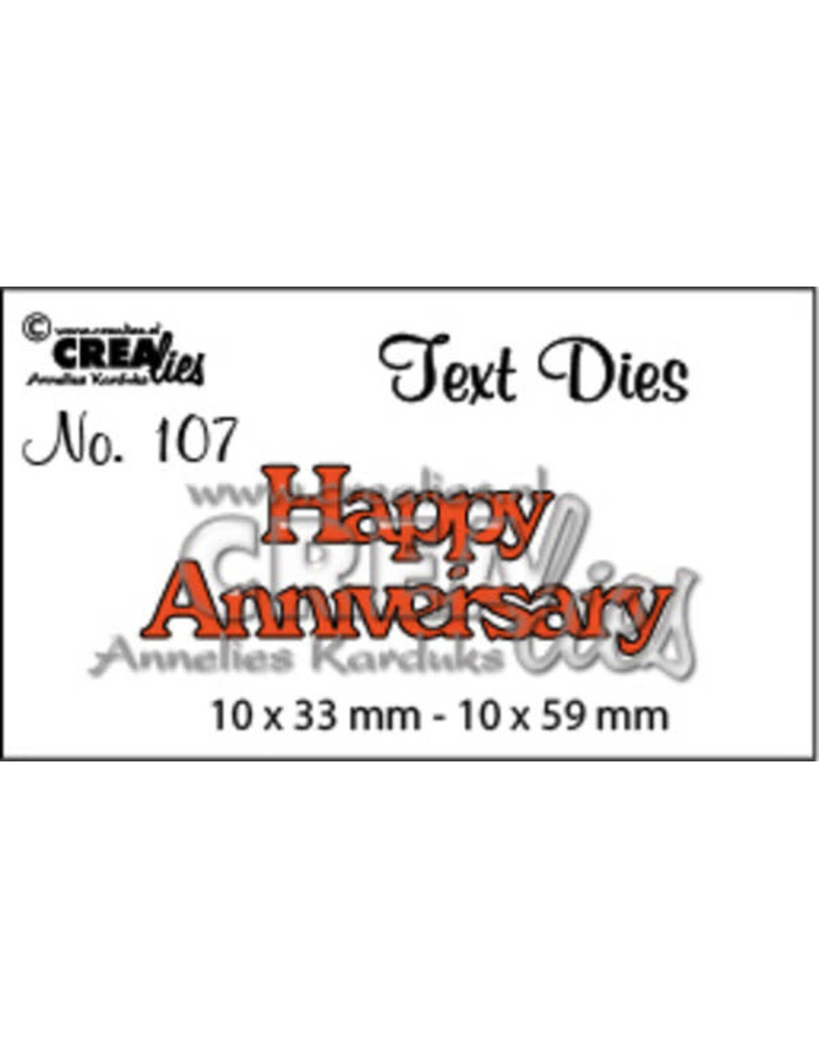 CREALIES CRAFTLINES CREALIES HAPPY ANNIVERSARY DIE