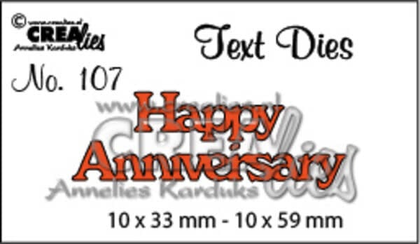 CREALIES CRAFTLINES CREALIES HAPPY ANNIVERSARY DIE