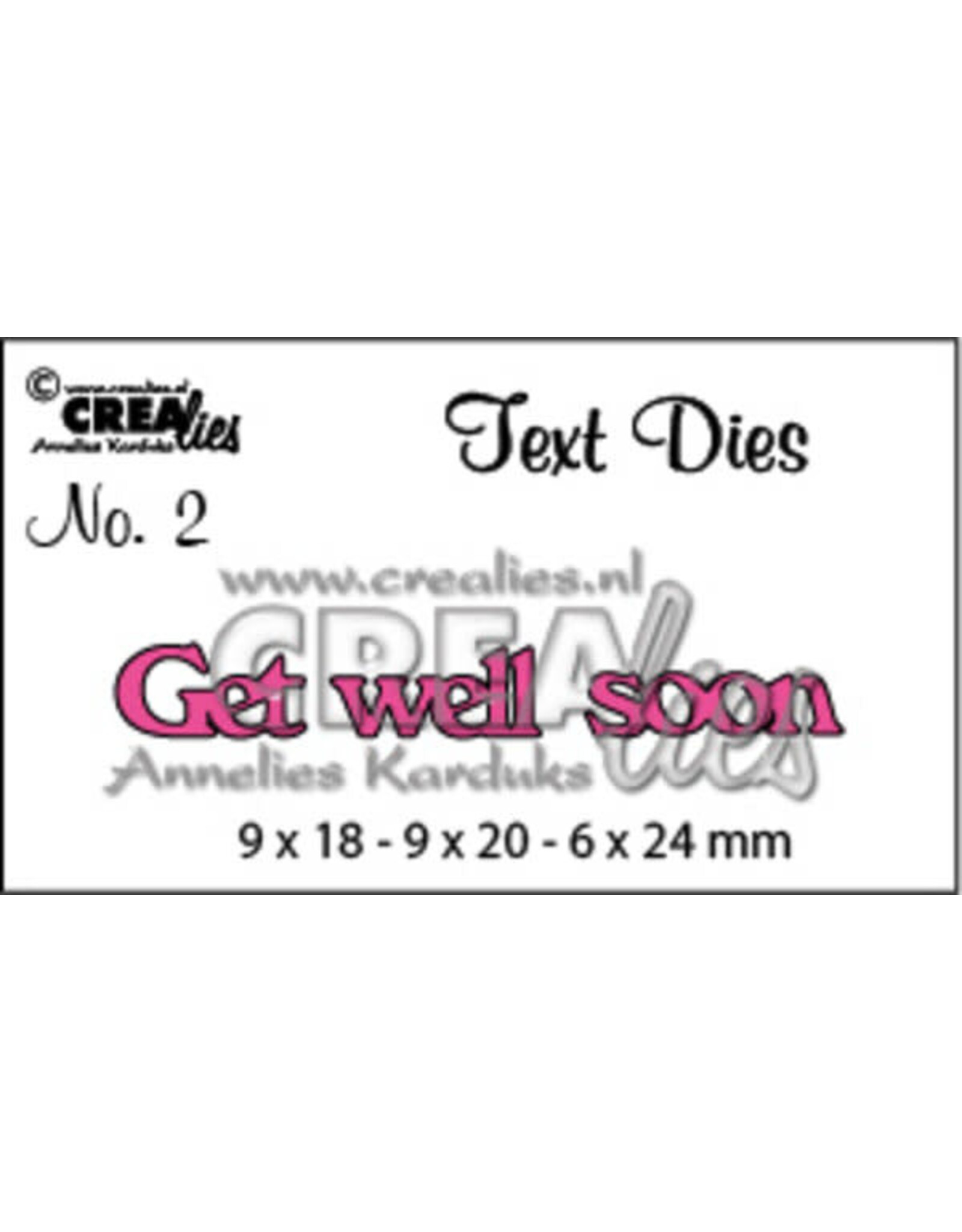 CREALIES CRAFTLINES CREALIES GET WELL SOON DIE