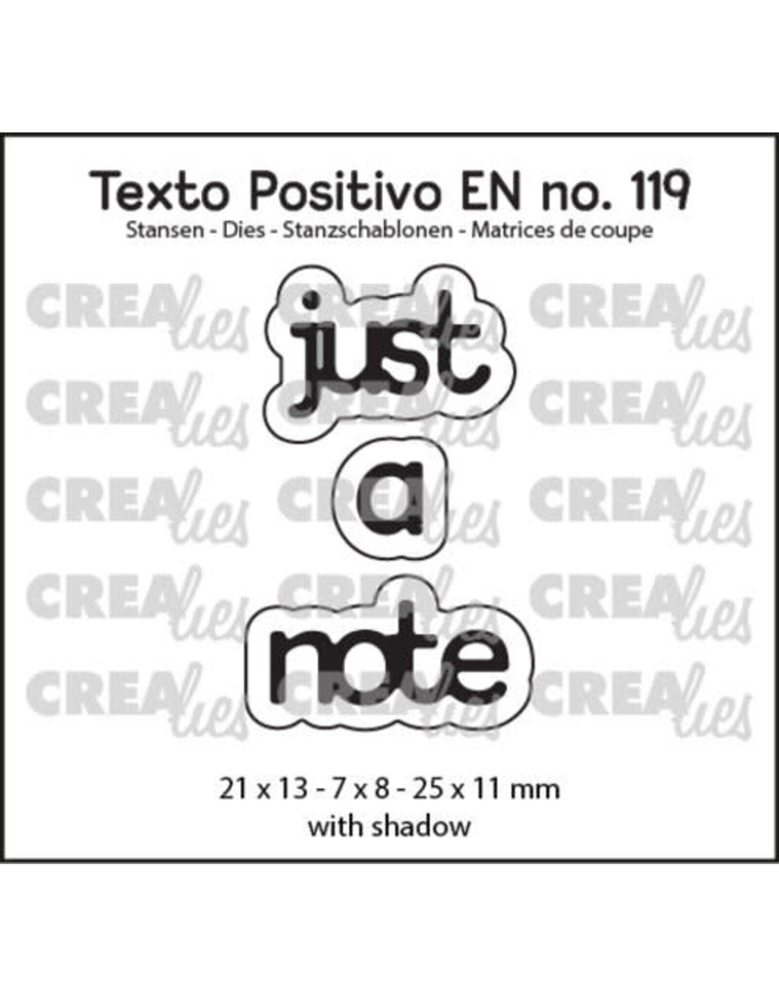 CRAFTLINES CRAFTLINES CREALIES JUST A NOTE DIE