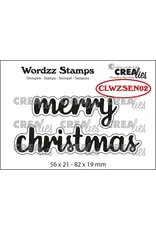 CRAFTLINES CRAFTLINES CREALIES WORDZZ MERRY CHRISTMAS CLEAR STAMP SET
