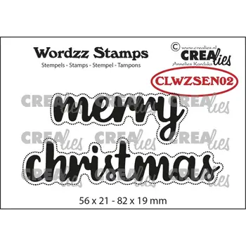 CREALIES CRAFTLINES CREALIES WORDZZ MERRY CHRISTMAS CLEAR STAMP SET