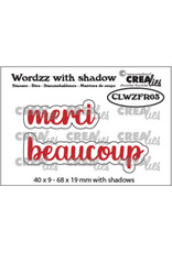 CREALIES CRAFTLINES CREALIES WORDZZ MERCI BEAUCOUP SHADOW DIE