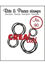 CREALIES CRAFTLINES CREALIES BITS & PIECES INTERTWINED CIRCLES CLEAR STAMP SET