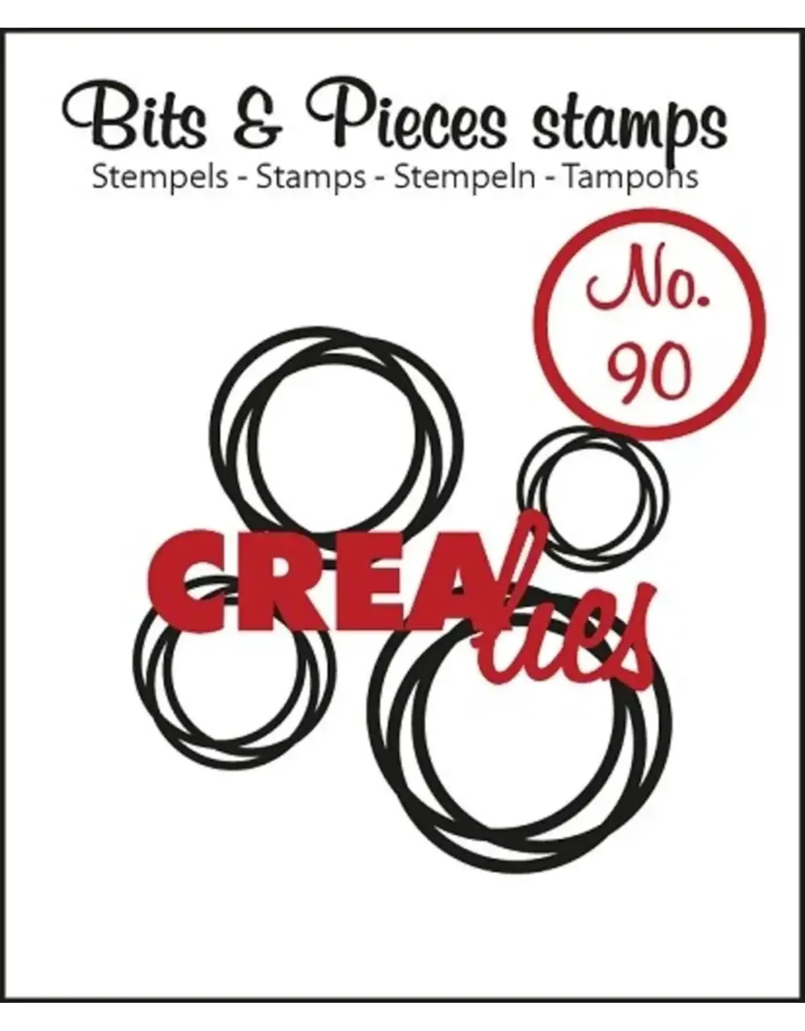 CREALIES CRAFTLINES CREALIES BITS & PIECES INTERTWINED CIRCLES CLEAR STAMP SET