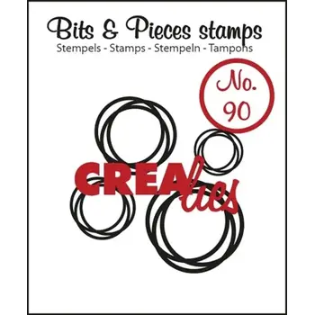 CREALIES CRAFTLINES CREALIES BITS & PIECES INTERTWINED CIRCLES CLEAR STAMP SET