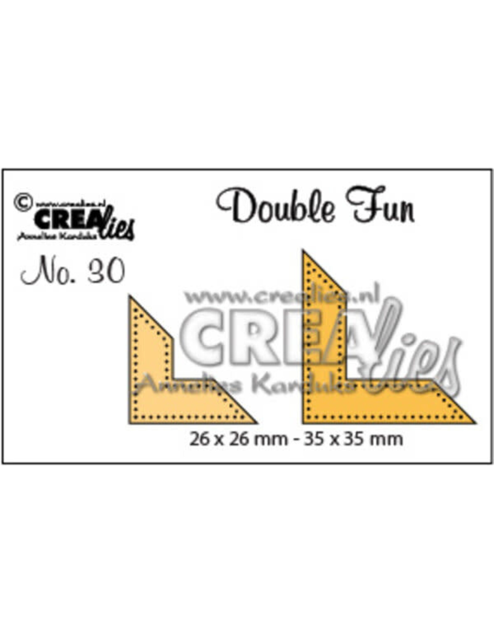CRAFTLINES CRAFTLINES CREALIES DOUBLE FUN CORNERS WITH DOTS DIE SET