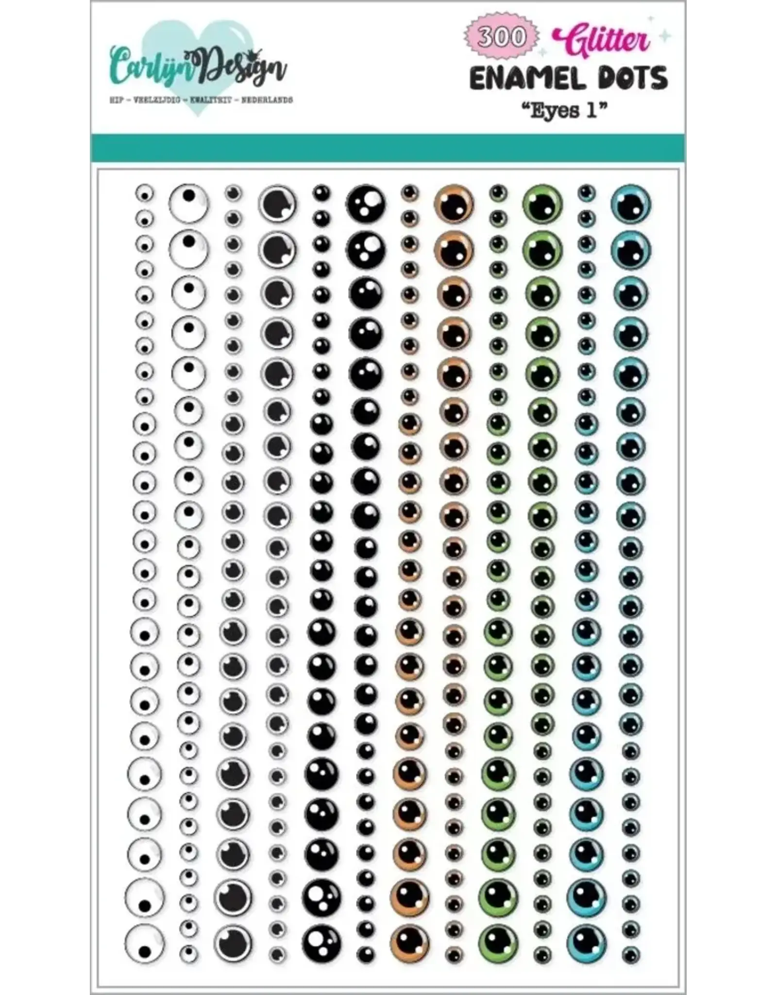 CRAFTLINES CRAFTLINES EYES 1 GLITTER ENAMEL DOTS