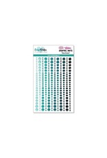 CREALIES CRAFTLINES SEA GREEN GLITTER ENAMEL DOTS