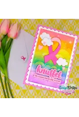 CREALIES CRAFTLINES CARLIJN DESIGN PINK RIBBON DIE SET