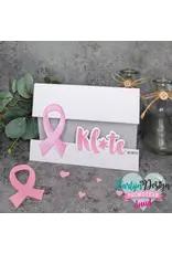 CREALIES CRAFTLINES CARLIJN DESIGN PINK RIBBON DIE SET