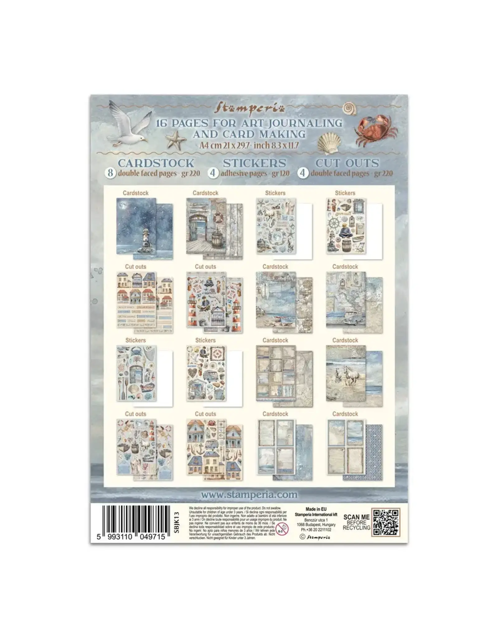 STAMPERIA STAMPERIA SILENT SEA JUNK JOURNAL