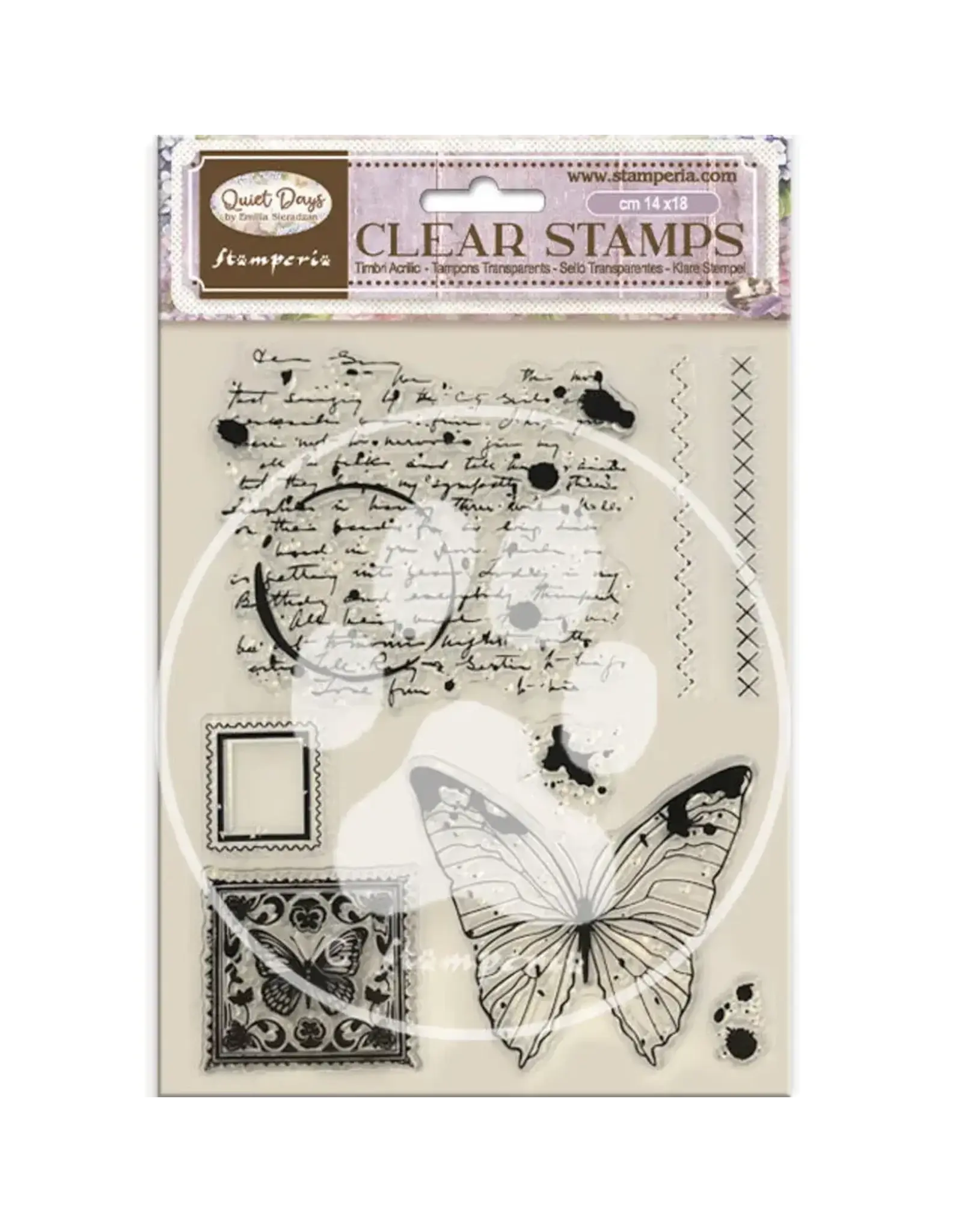 STAMPERIA STAMPERIA QUIET DAYS BUTTERFLY CLEAR STAMP SET
