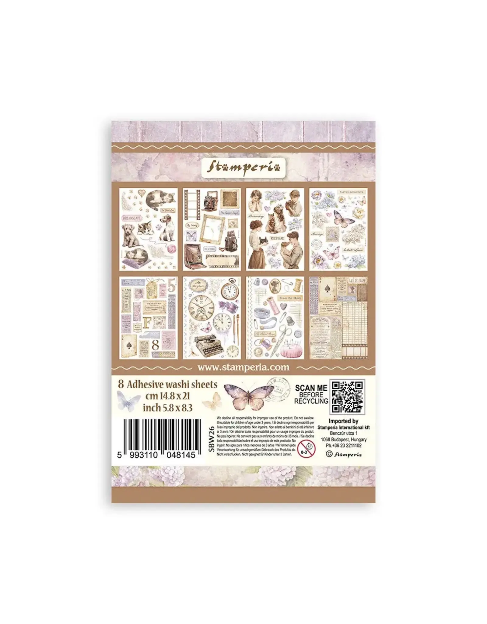 STAMPERIA STAMPERIA QUIET DAYS A5 WASHI PAD