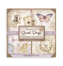 STAMPERIA STAMPERIA QUIET DAYS MAXI PAD 12x12 PAPER PACK 22 SHEETS