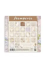 STAMPERIA STAMPERIA QUIET DAYS MAXI PAD 8x8 PAPER PACK 22 SINGLE FACED SHEETS