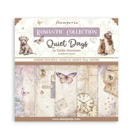 STAMPERIA STAMPERIA QUIET DAYS 8x8 PAPER PACK 10 SHEETS