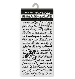 STAMPERIA STAMPERIA QUIET DAYS MANUSCRIPT 12x25cm STENCIL