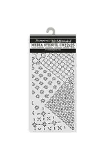 STAMPERIA STAMPERIA QUIET DAYS MIXED TILES 12x25cm STENCIL
